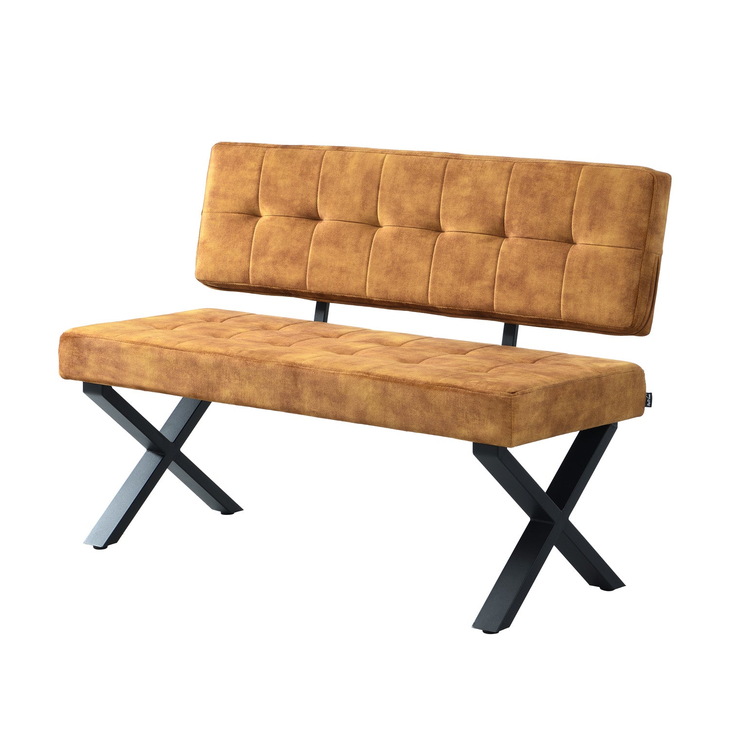 Sitzbank KAREN – Esszimmerbank mit Rückenlehne & Metallgestell