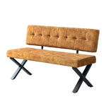 Sitzbank KAREN – Esszimmerbank mit Rückenlehne & Metallgestell