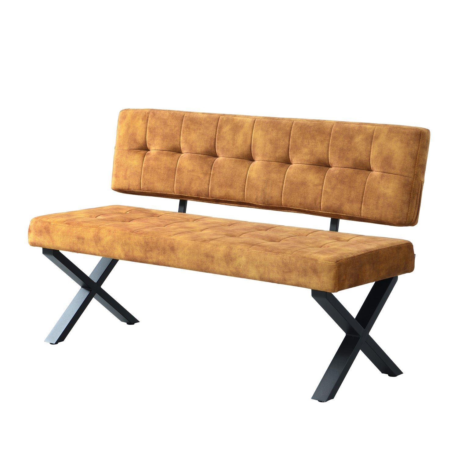 Sitzbank KAREN – Esszimmerbank mit Rückenlehne & Metallgestell