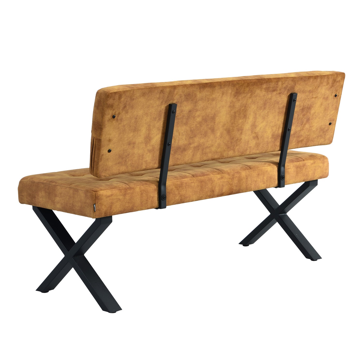 Sitzbank KAREN – Esszimmerbank mit Rückenlehne & Metallgestell