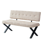 Sitzbank KAREN – Esszimmerbank mit Rückenlehne & Metallgestell