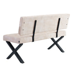 Sitzbank KAREN – Esszimmerbank mit Rückenlehne & Metallgestell