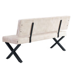 Sitzbank KAREN – Esszimmerbank mit Rückenlehne & Metallgestell