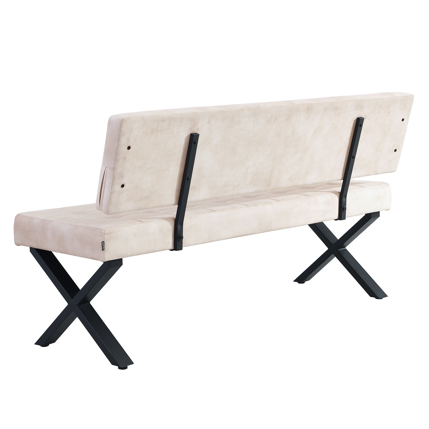 Sitzbank KAREN – Esszimmerbank mit Rückenlehne & Metallgestell