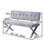 Eckbank EKA - Modulare Eckbank mit X Gestell beidseitig montierbar