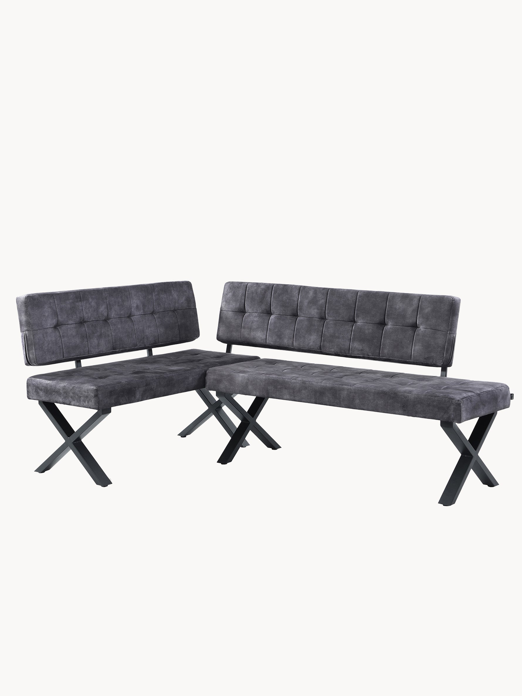 Eckbank EKA - Modulare Eckbank mit X Gestell beidseitig montierbar