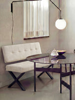 Sitzbank KAREN – Esszimmerbank mit Rückenlehne & Metallgestell