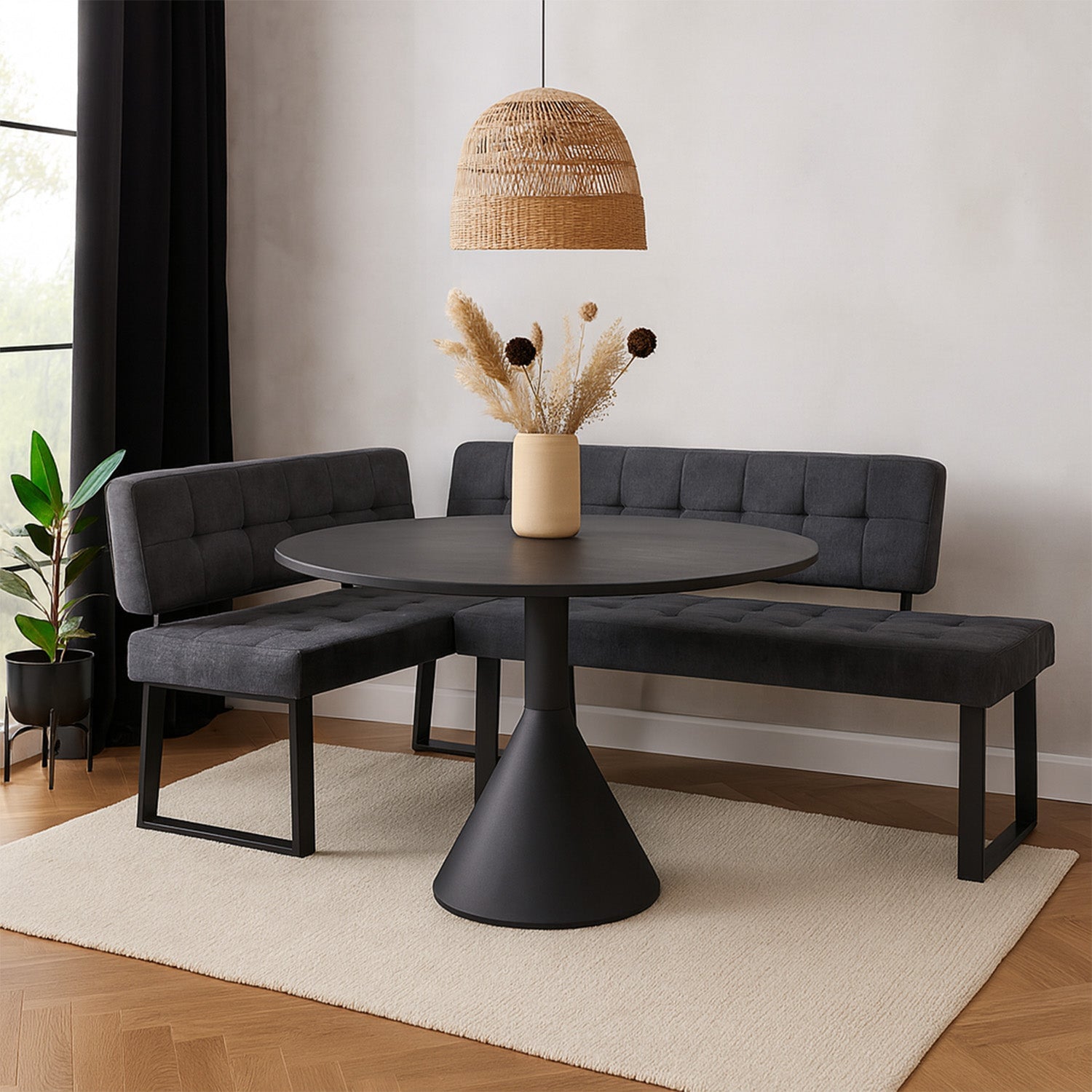 AKA - Eckbank mit U Gestell beidseitig montierbar