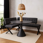 Sitzbank KAREN – Esszimmerbank mit Rückenlehne & Metallgestell