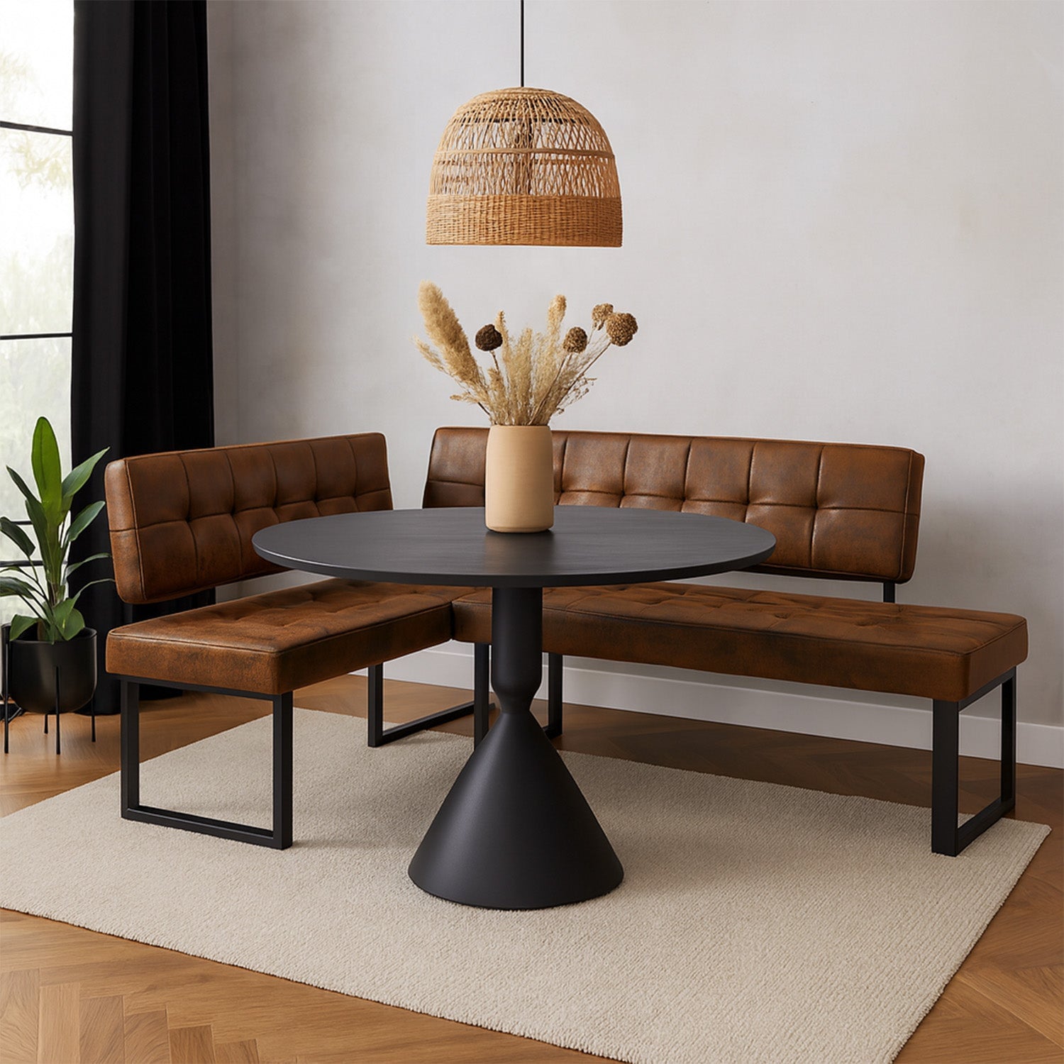 AKA - Eckbank mit U Gestell beidseitig montierbar