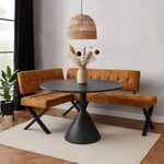 Sitzbank KAREN – Esszimmerbank mit Rückenlehne & Metallgestell