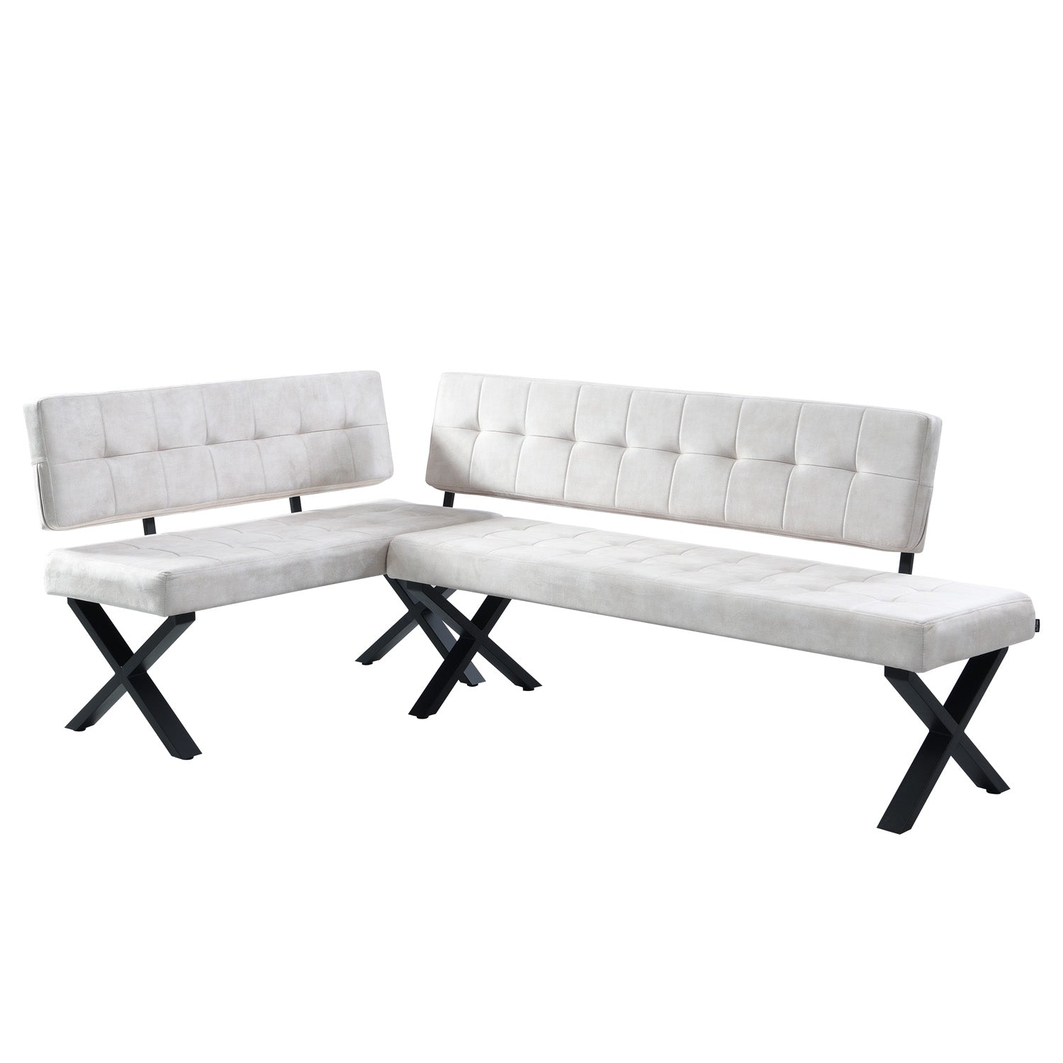 EKA - Eckbank mit X Gestell beidseitig montierbar