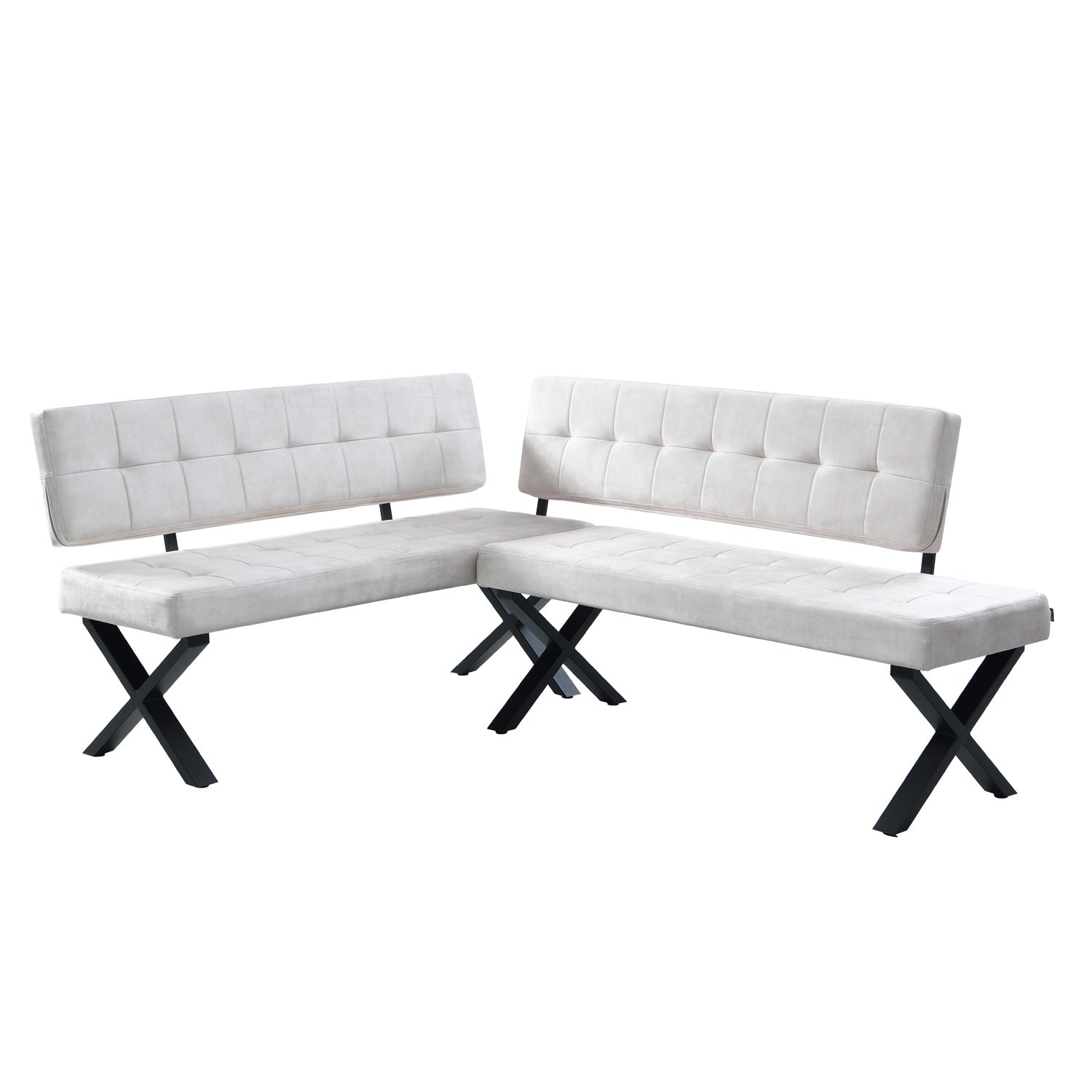 EKA - Eckbank mit X Gestell beidseitig montierbar