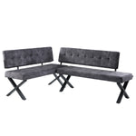 EKA - Eckbank mit X Gestell beidseitig montierbar