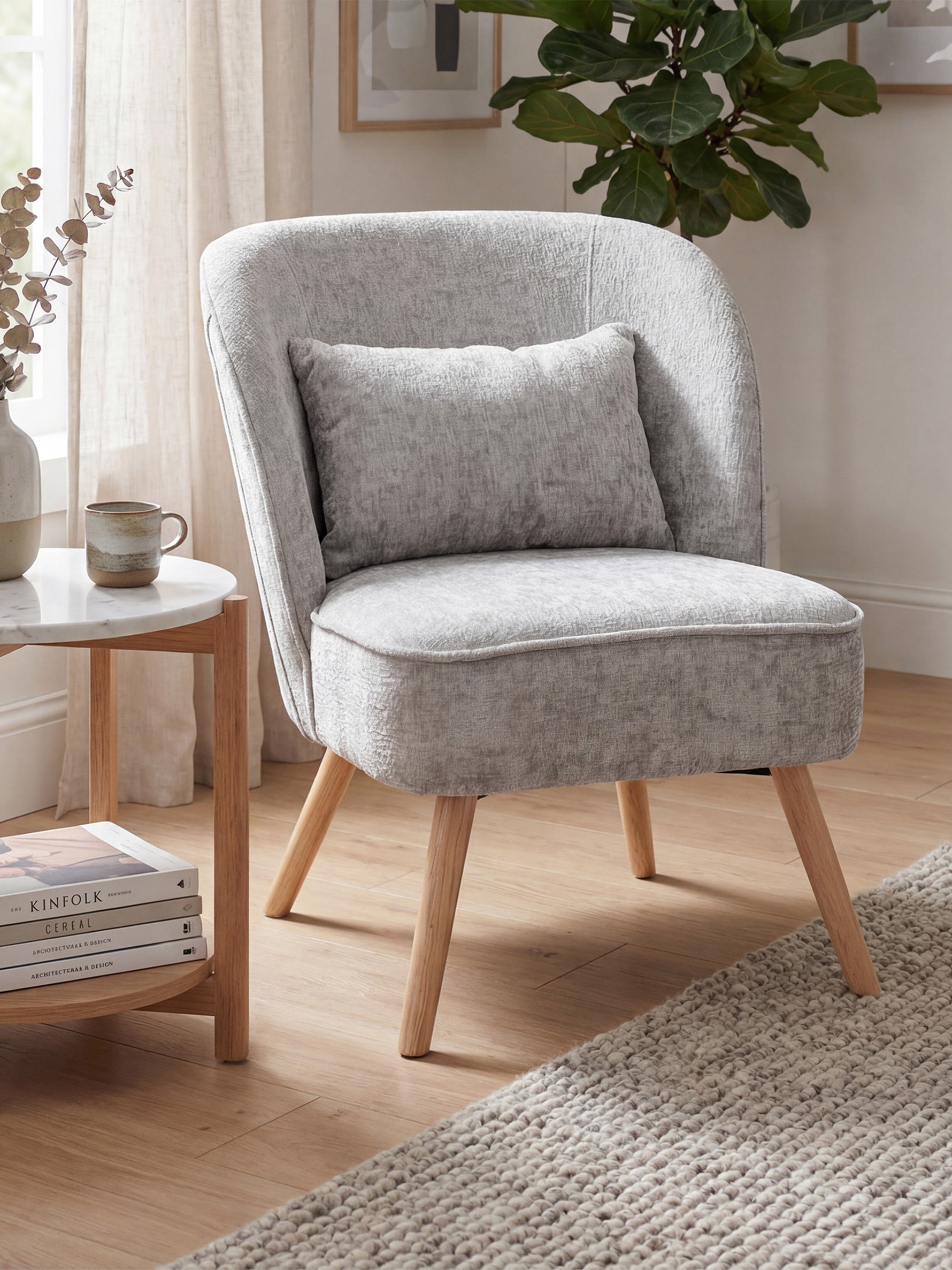 Wohnzimmersessel YOYO- Cocktailsessel mit Holzbeinen