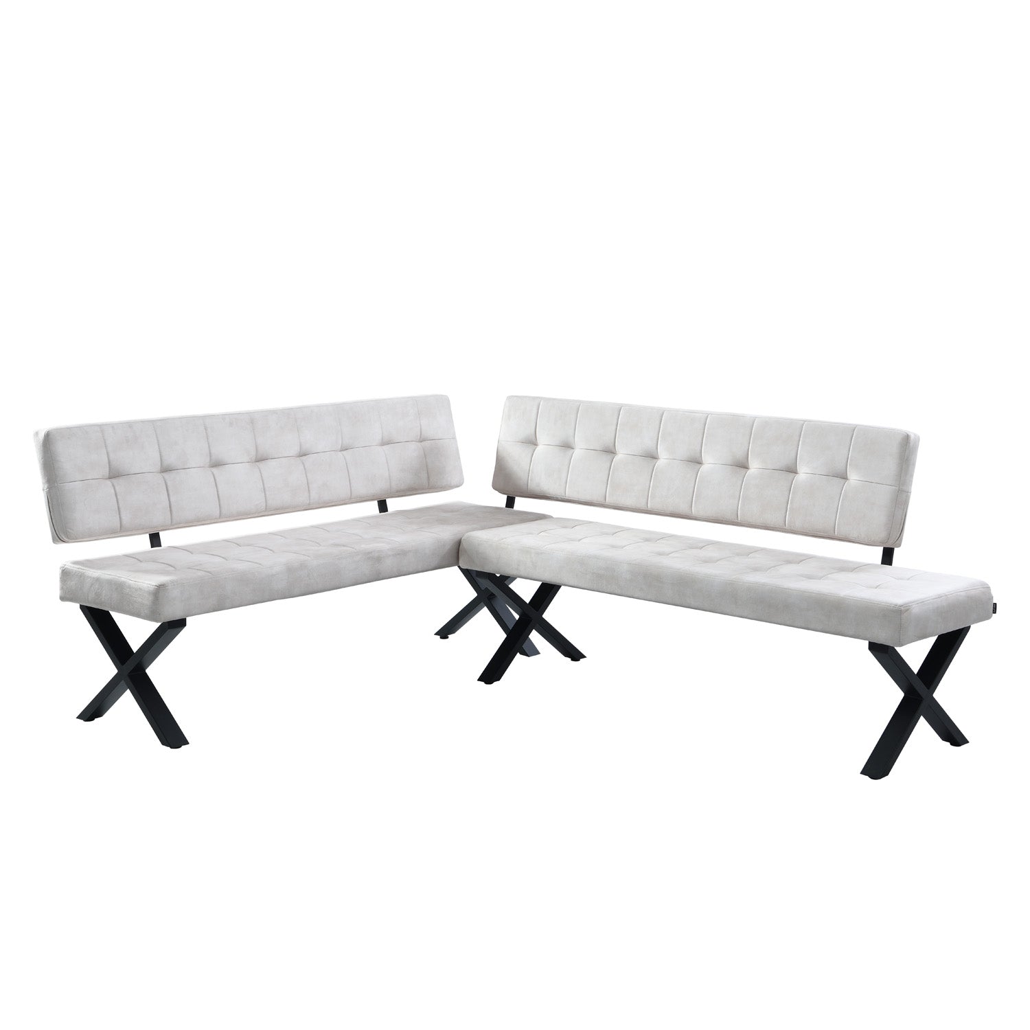 EKA - Eckbank mit X Gestell beidseitig montierbar