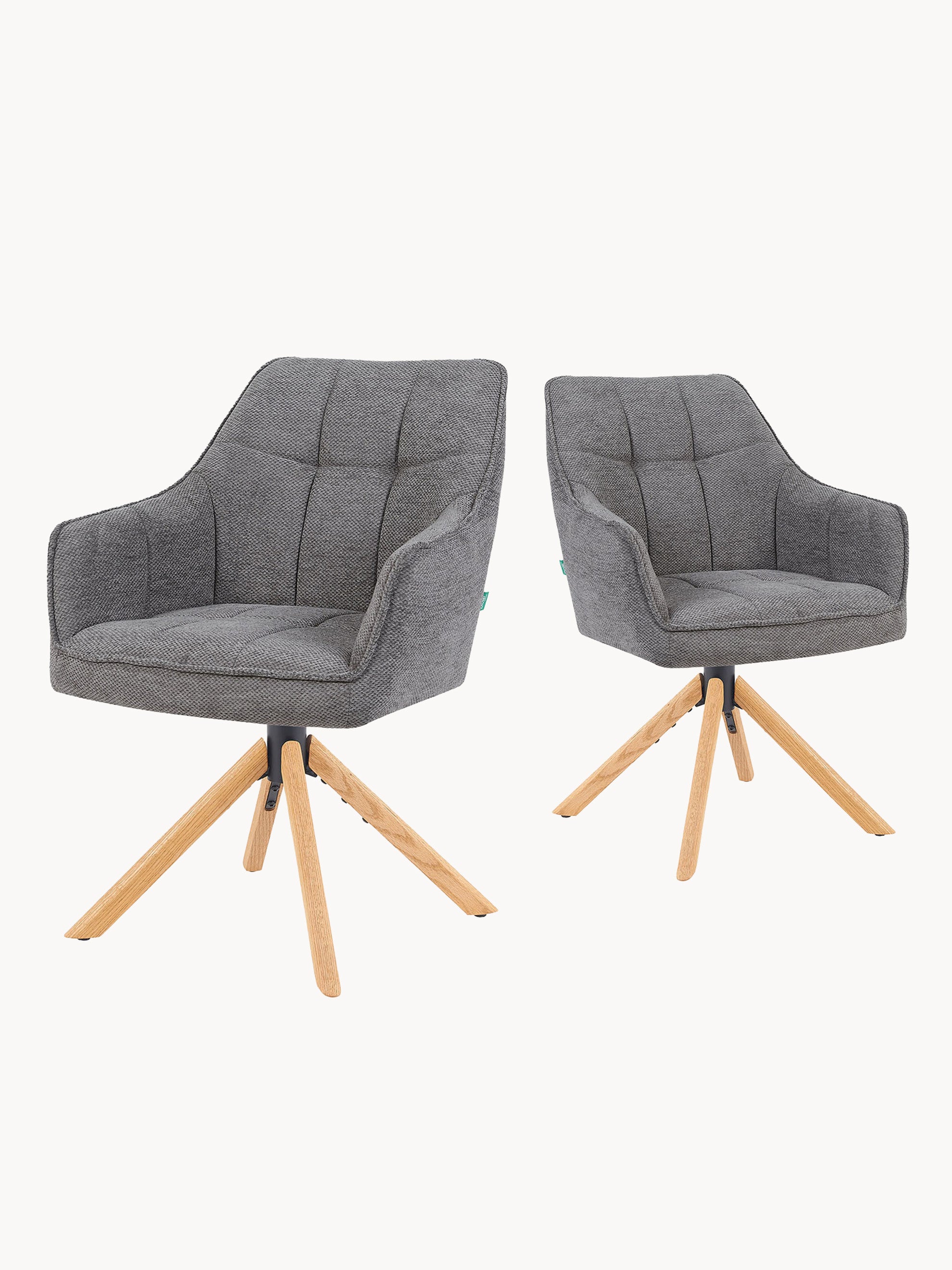 Esszimmerstühle THOMAS-MIRA 2er Set - zeitloser Polsterstuhl mit Metall- oder Holzbeinen