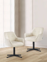 Esszimmerstühle THOMAS-KIRA 2er Set, 360° drehbar, Zeitloser Drehstuhl mit Rückholfunktion