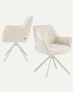 Esszimmerstühle THOMAS-DINA 2er Set, 360° drehbar mit Rückholfunktion