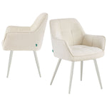 THOMAS-JILL 2er Set - zeitloser Polsterstuhl mit Metallbeinen