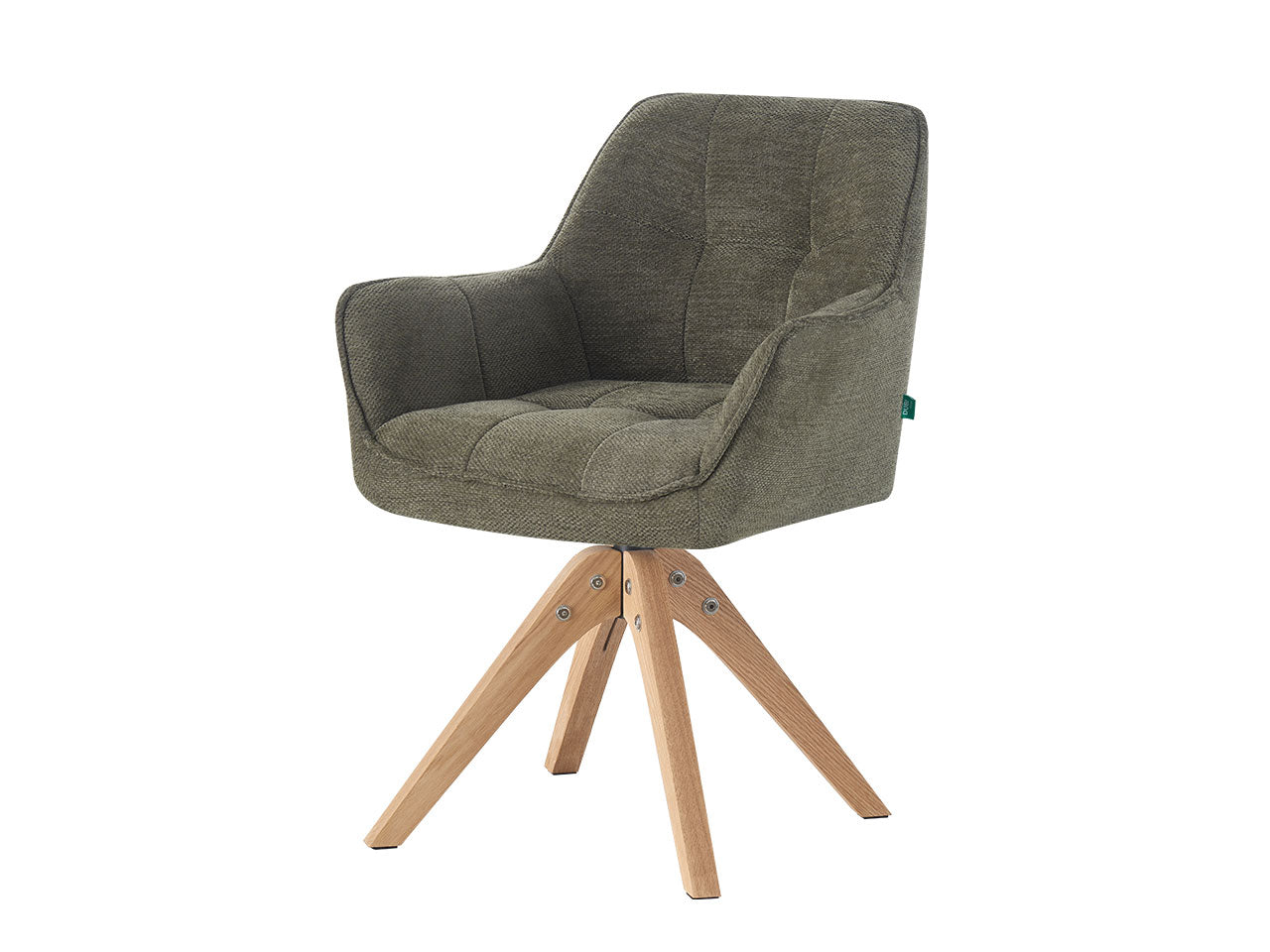 Esszimmerstühle THOMAS-LINA 2er Set, 360° drehbar, Massivholzgestell