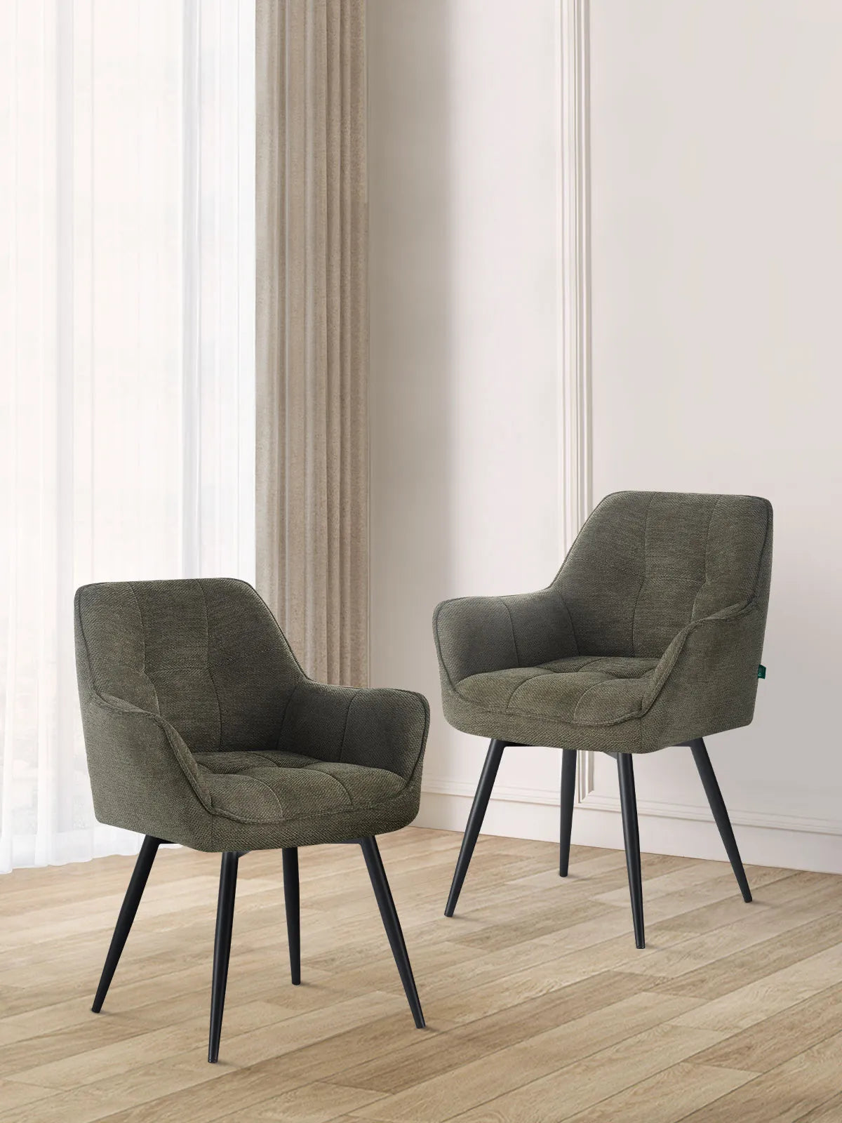 Dining chair KIELY B04 4-leg frame black set of 2