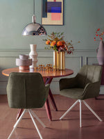 Esszimmerstühle THOMAS-DINA 2er Set - 360° drehbar mit Rückholfunktion