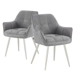 THOMAS-JILL 2er Set - zeitloser Polsterstuhl mit Metallbeinen