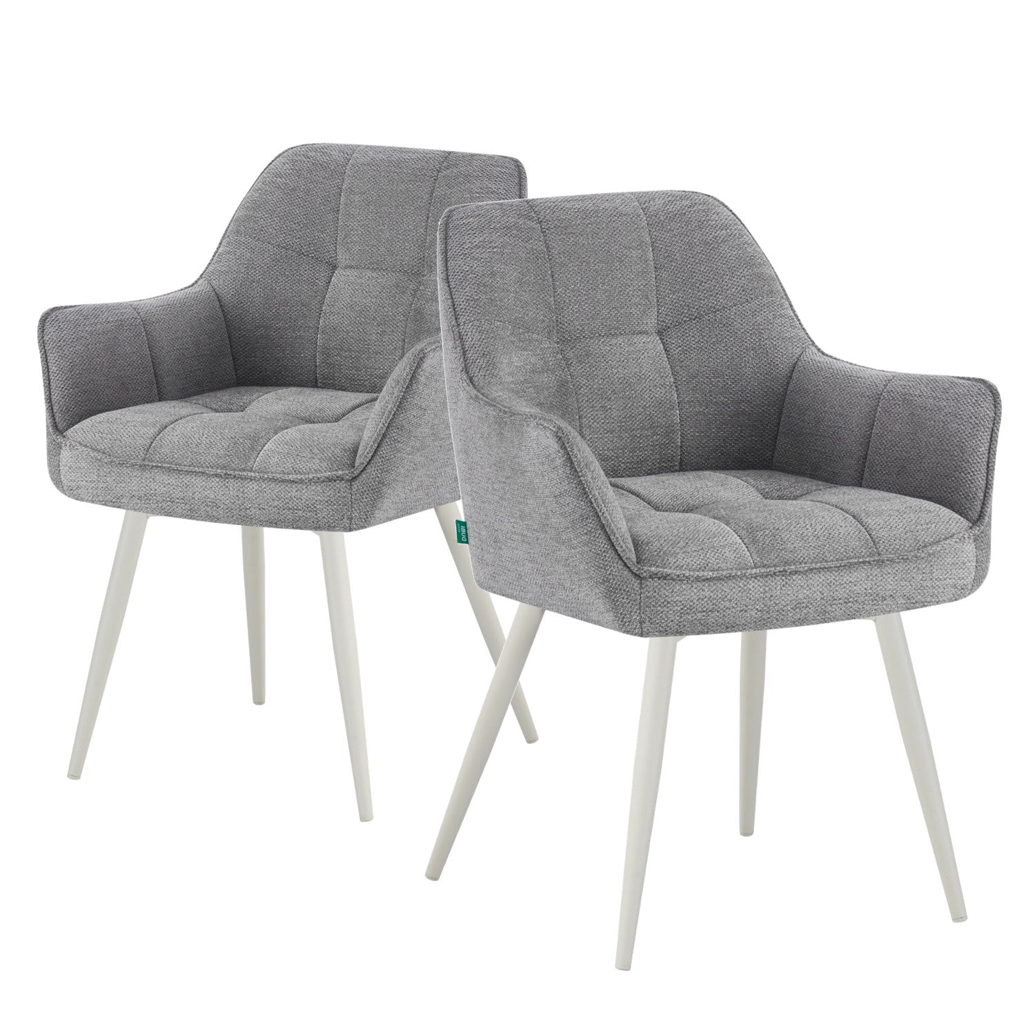 THOMAS-JILL 2er Set - zeitloser Polsterstuhl mit Metallbeinen