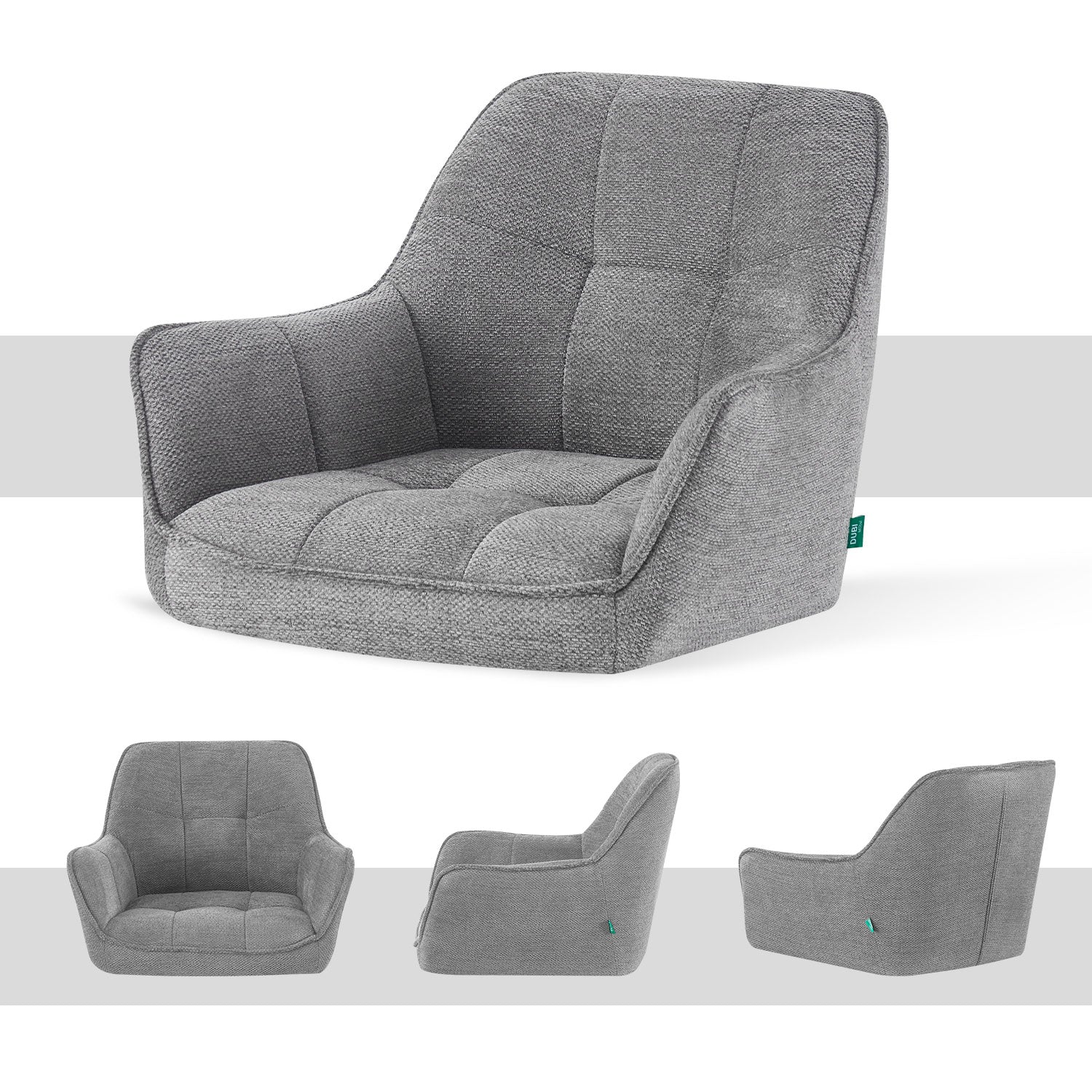 Esszimmerstühle THOMAS-KIRA 2er Set, 360° drehbar, Zeitloser Drehstuhl mit Rückholfunktion