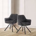 THOMAS-LENI 2er Set - Drehstuhl 180° drehbar mit Rückholfunktion