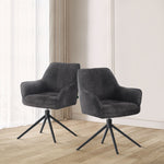 Esszimmerstühle THOMAS-MIRA 2er Set, 360° drehbar mit Rückholfunktion