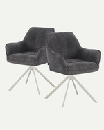 Esszimmerstühle THOMAS-DINA 2er Set, 360° drehbar mit Rückholfunktion