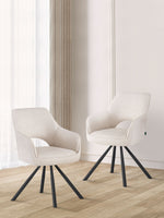 Esszimmerstühle THOMAS-JUNA 2er Set, 180° drehbar mit Rückholfunktion