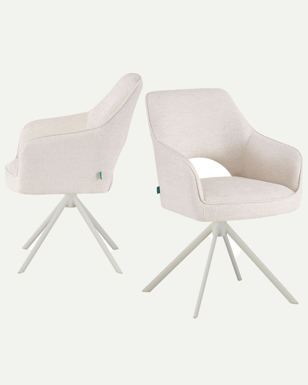 Esszimmerstühle THOMAS-CLEO 2er Set, 360° drehbar mit Rückholfunktion