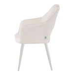 Esszimmerstühle THOMAS-MOMO 2er Set, zeitloser Polsterstuhl mit Metallbeinen