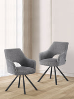 Esszimmerstühle THOMAS-JUNA 2er Set, 180° drehbar mit Rückholfunktion