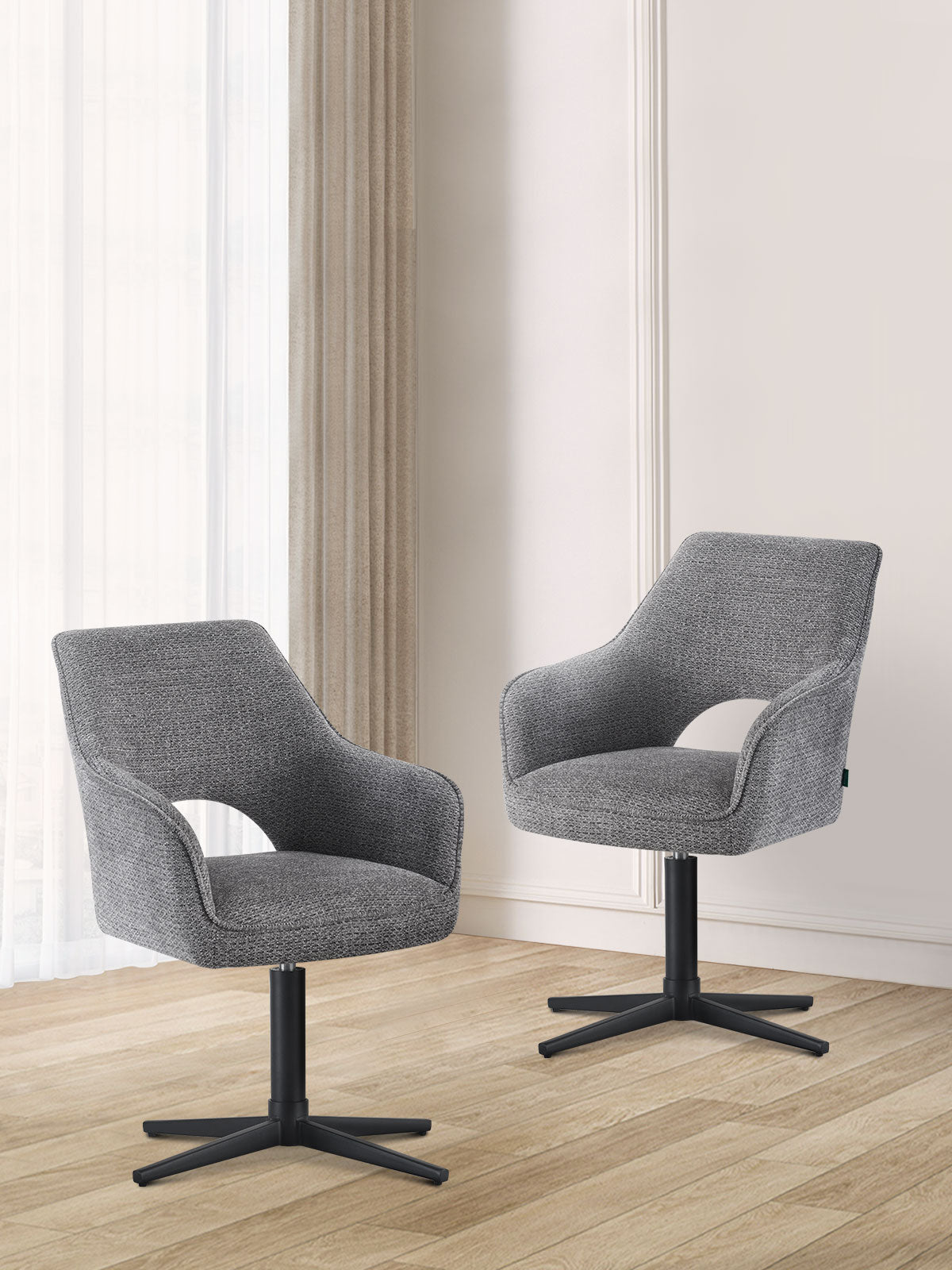 Dining chair Retrobliss B02 360° rotatable (set of 2)