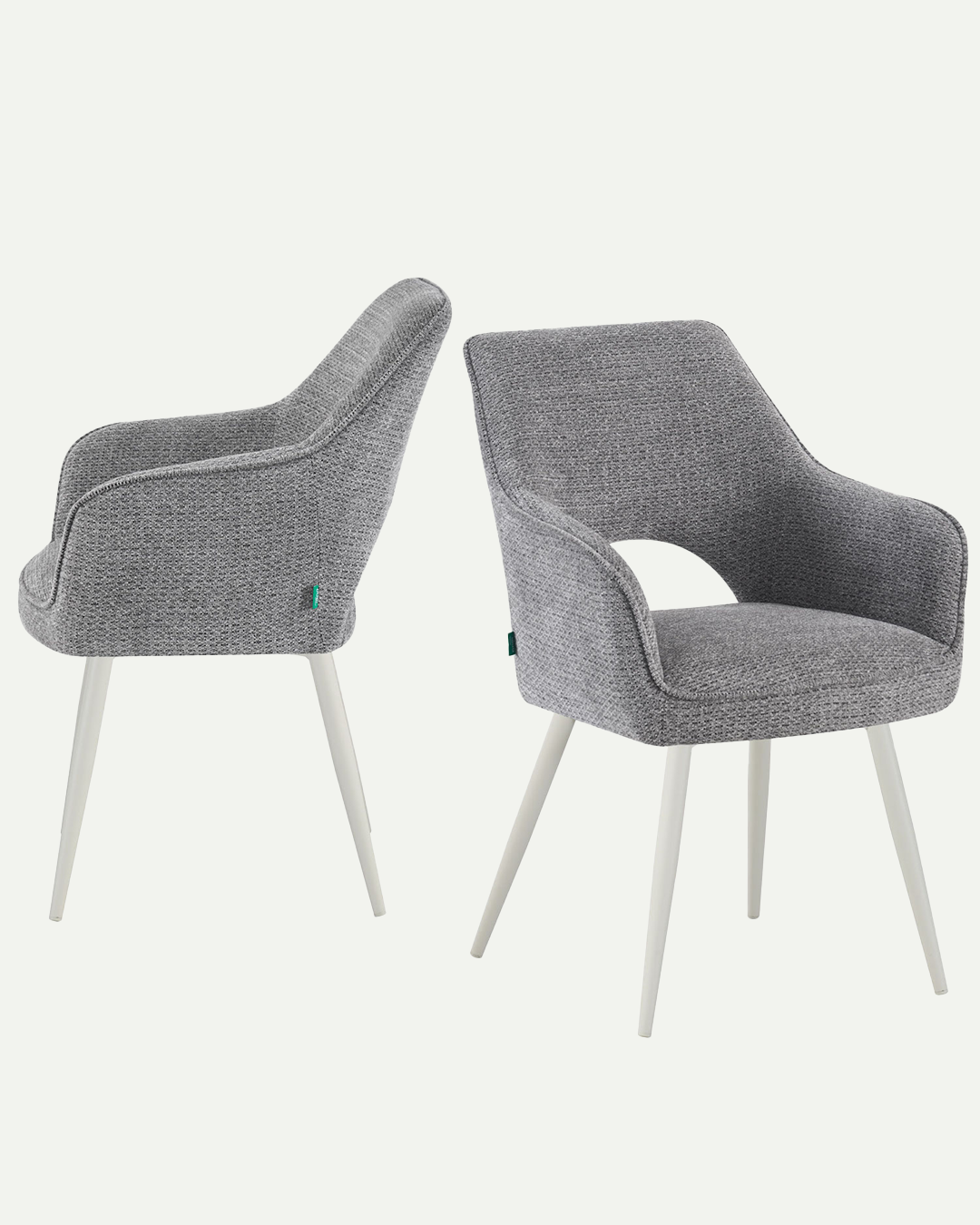 Esszimmerstühle THOMAS-MOMO 2er Set, zeitloser Polsterstuhl mit Metallbeinen