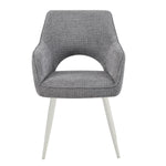 Esszimmerstühle THOMAS-MOMO 2er Set, zeitloser Polsterstuhl mit Metallbeinen