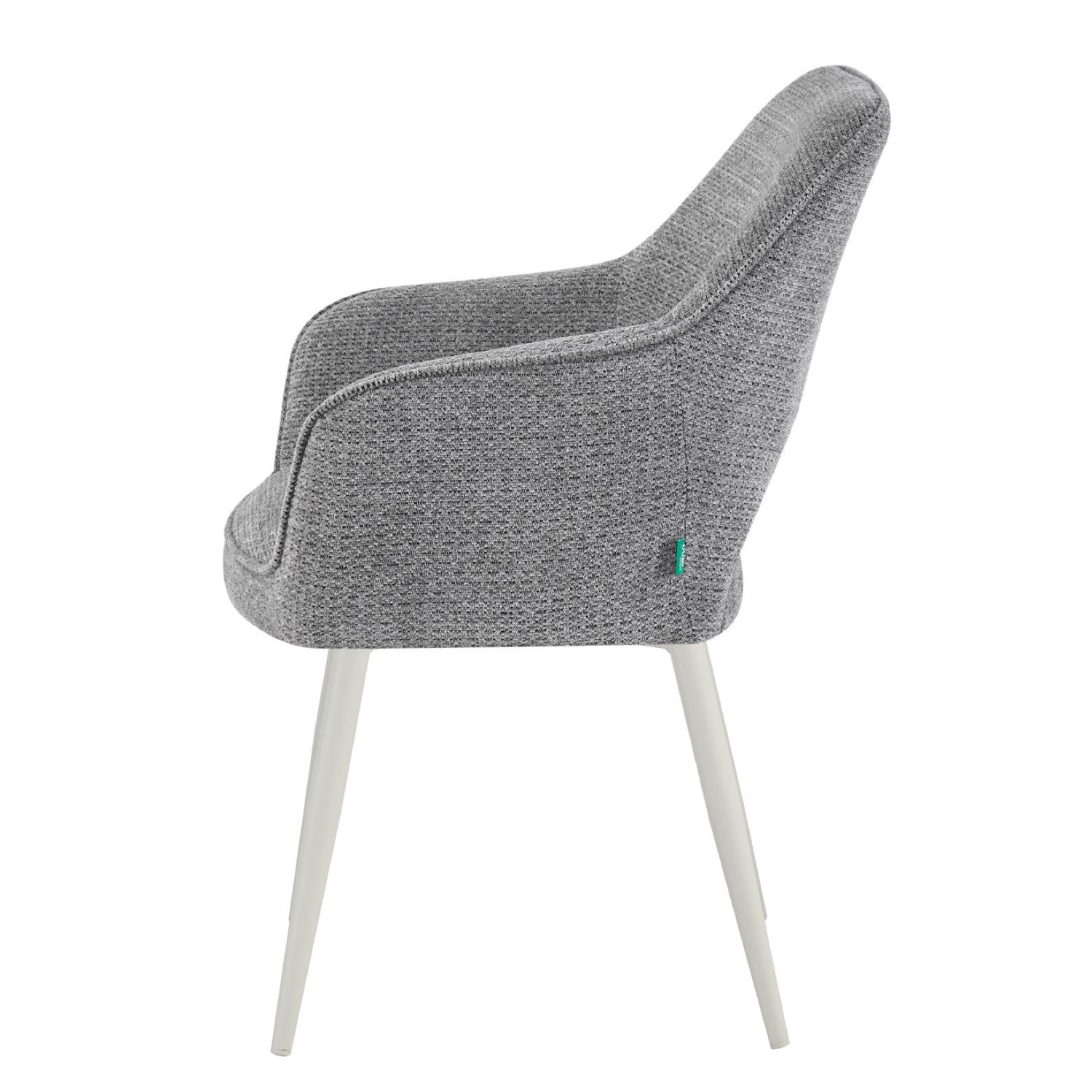 Esszimmerstühle THOMAS-MOMO 2er Set, zeitloser Polsterstuhl mit Metallbeinen