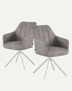 Esszimmerstühle THOMAS-VIVI 2er Set, 360° drehbar mit Rückholfunktion