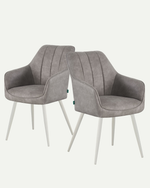 THOMAS-SANA 2er Set - zeitloser Polsterstuhl mit Metallbeinen