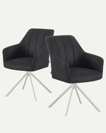 Esszimmerstühle THOMAS-VIVI 2er Set, 360° drehbar mit Rückholfunktion