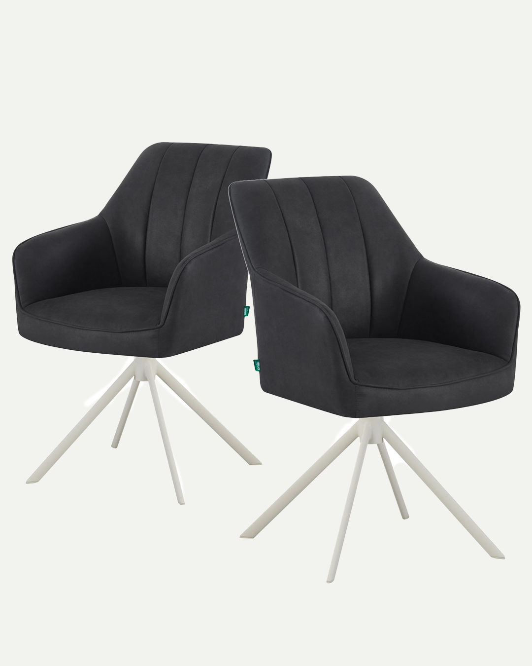 Esszimmerstühle THOMAS-VIVI 2er Set, 360° drehbar mit Rückholfunktion