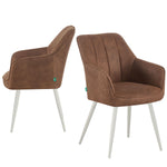 THOMAS-SANA 2er Set - zeitloser Polsterstuhl mit Metallbeinen