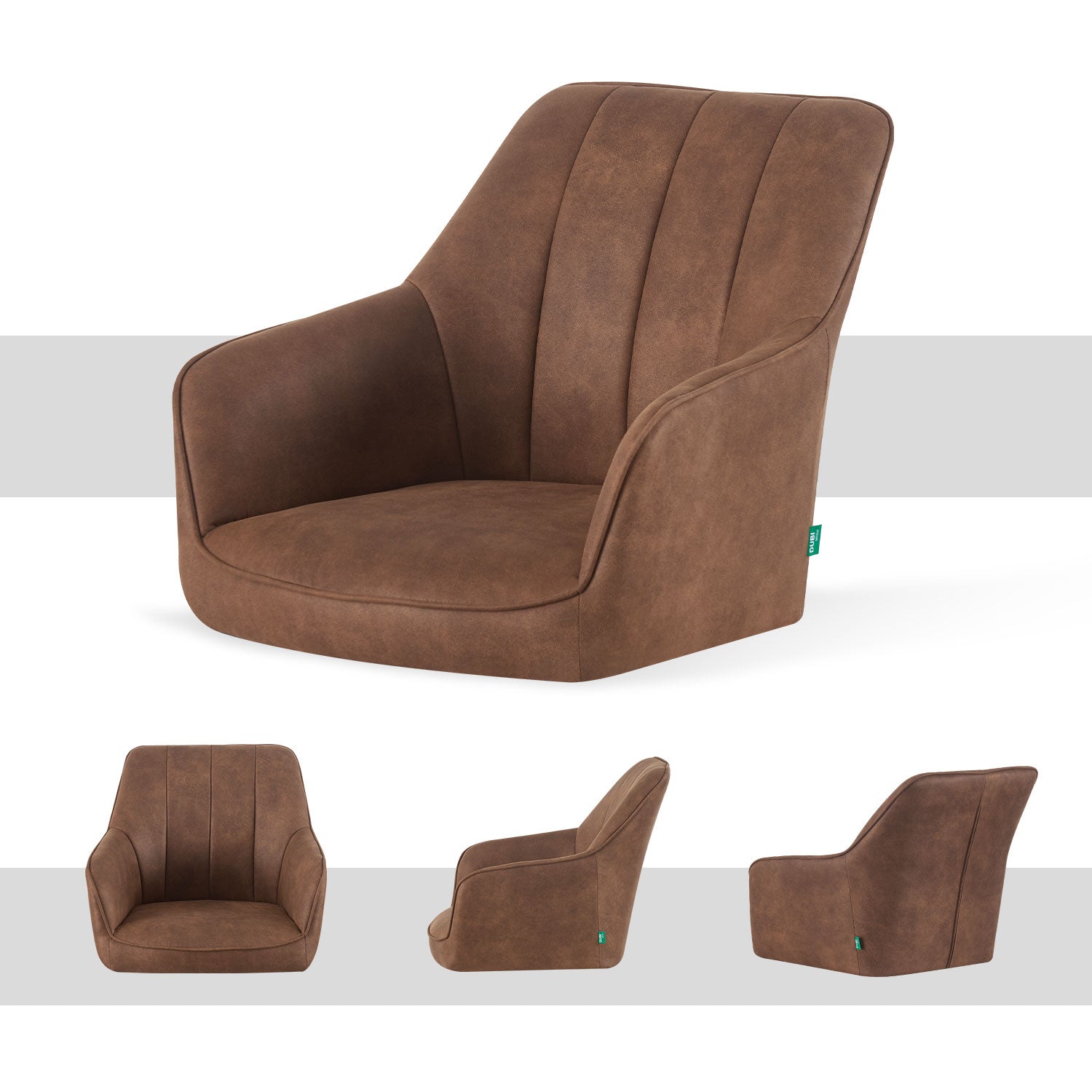Esszimmerstühle THOMAS-NIKA 2er Set  |360° drehbar| Zeitloser Drehstuhl mit Rückholfunktion | DUBI Möbel
