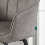 Esszimmerstühle THOMAS-AMIE 2er Set  | zeitloser Polsterstuhl mit Metallbeinen