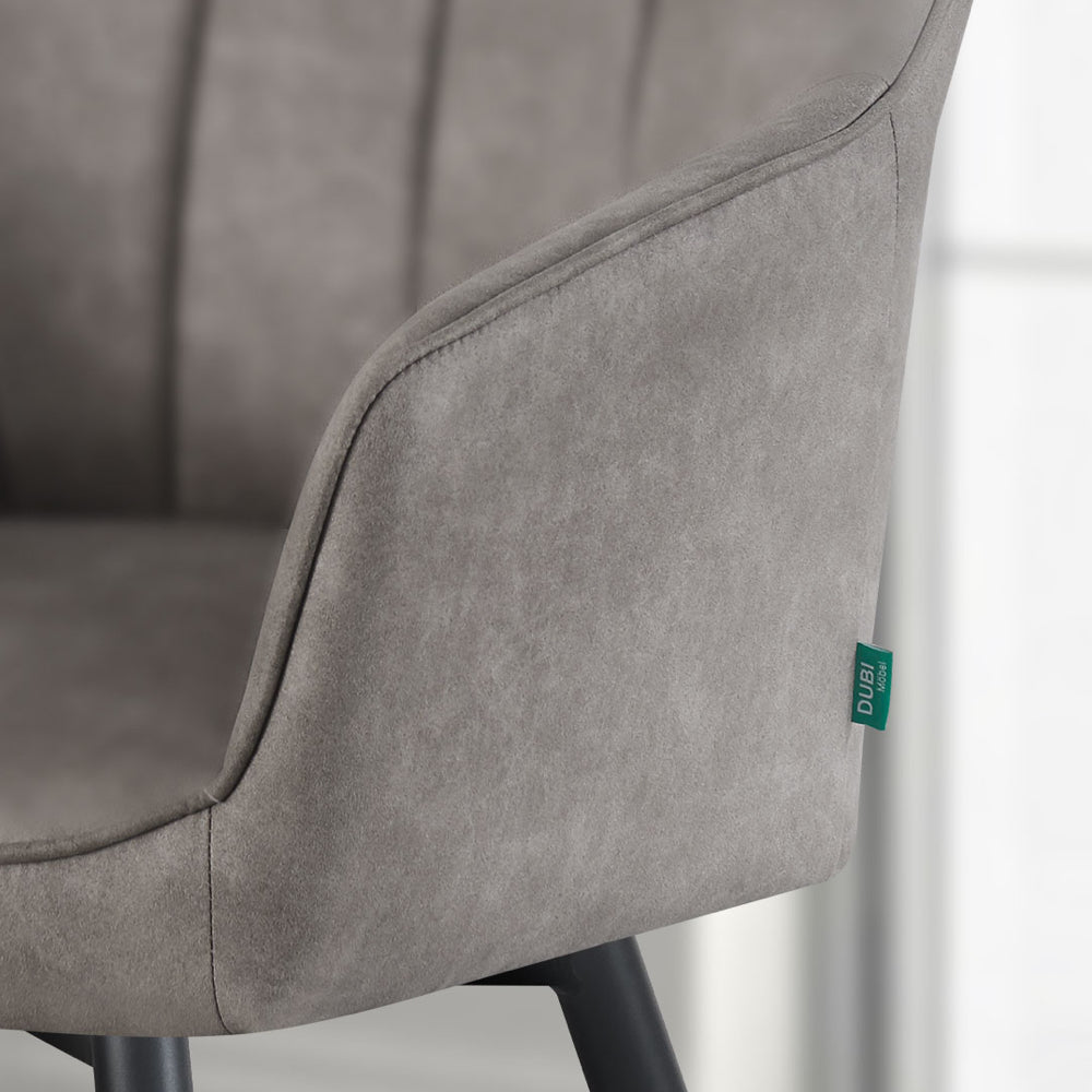 Esszimmerstühle THOMAS-AMIE 2er Set  | zeitloser Polsterstuhl mit Metallbeinen