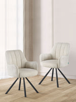 Esszimmerstühle THOMAS-ELLA 2er Set, 180° drehbar mit Rückholfunktion